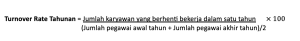 Rumus turnover rate tahunan